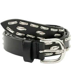 Ceinture En Cuir Zap Noir