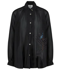 Chemise Brodee Noir