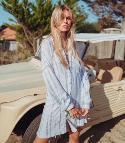 Chemise Oversize Mykonos Tie & Dye Water Green