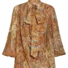 Chemisier Sensory Billow Paisley Gold Print