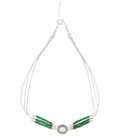 Chocker Liquid Silver Heishi 3 Rangs