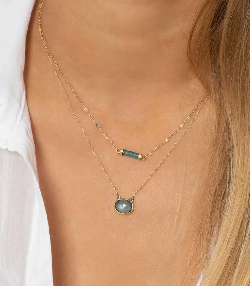 Collier Bess Tourmaline Bleue