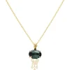 Collier En Or Pendentif Meduse Tourmaline