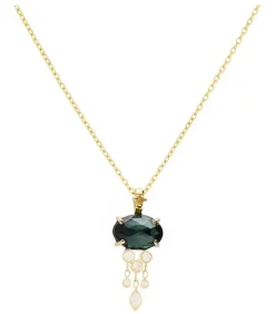 Collier En Or Pendentif Meduse Tourmaline