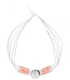 Collier Navajo 5 Rangs Et Conchas