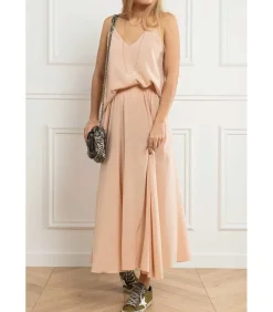 Collier Or Rose Et Perles De Resine 42 Cm