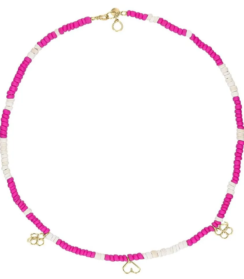 Collier Talisman 3 Charms Rose