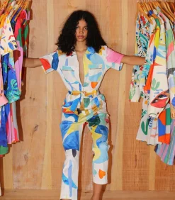 Combinaison Multicolore Motifs Abstraits