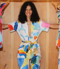 Combinaison Multicolore Motifs Abstraits