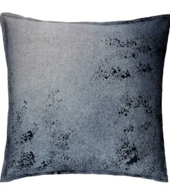 Coussin Cachemire Et Laine 50 X 50 Cm Bleu Gris