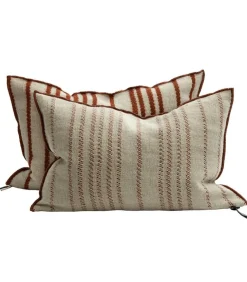 Coussin Vice Versa Toile De Myre Brodee 40 X 60 Cm