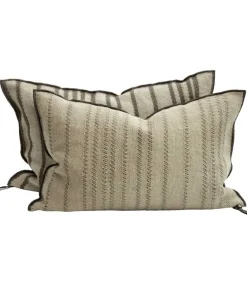 Coussin Vice Versa Toile De Myre Brodee 40 X 60 Cm