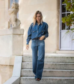 Jean Nadia Palazzo Over Destroy Bleu