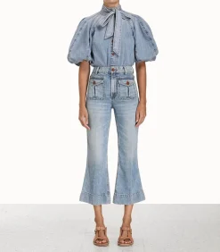 Jean Raie Cropped Flare