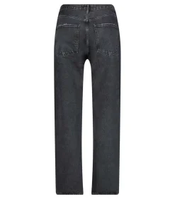 Jean 90'S Pinch Waist Black Tea En Coton Bio