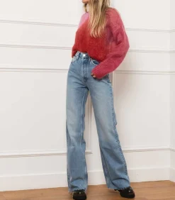 Jean 70S Ultra High Rise Wide Leg Denim Clair