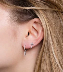 Mini Creole Fleurs Du Mal Or Blanc