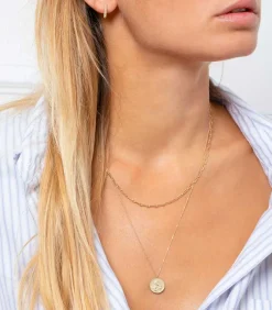 Mini Creole Multi-Pics Or Jaune Et Diamants