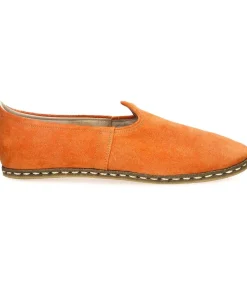 Mocassins Saanas Classique Homme Cuir Suede Mandarine