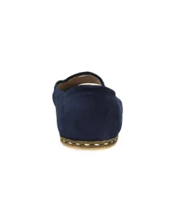 Mocassins Saanas Classique Homme Cuir Suede Bleu Marine