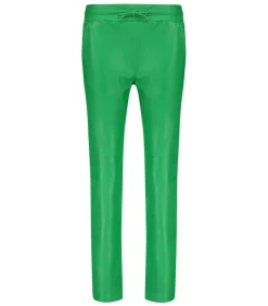 Pantalon En Cuir Vert Pomme