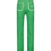 Pantalon Sofia Green Garden Stripes