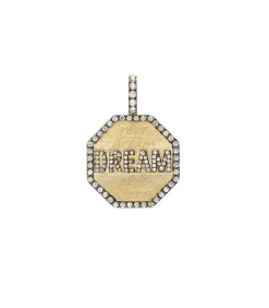 Pendentif Dream Or Jaune Saphirs Blancs