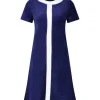 Robe Diana Bleu Nuit & Blanche