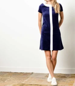 Robe Diana Bleu Nuit & Blanche