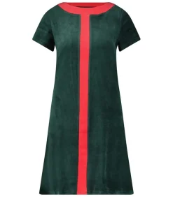 Robe Diana Vert Fonce & Rouge