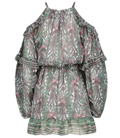 Robe Imprimee Gabinia Ecru