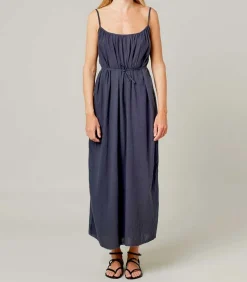 Robe Plissee Palm Beach Bleu Nuit