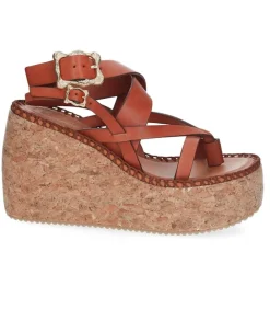 Sandales Compensees A Brides Multiples