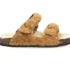 Sandales Shearling Camel/Champagne