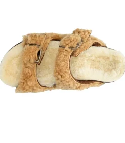Sandales Shearling Camel/Champagne