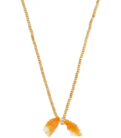 Sautoir Cauri Et Noeud Tie & Dye Orange