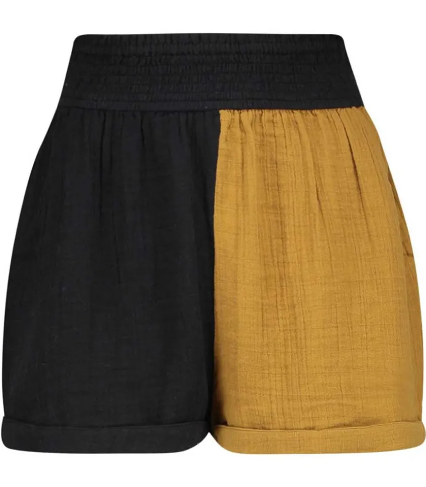 Short Paperbag Adrian Gaze De Coton Black/Masala