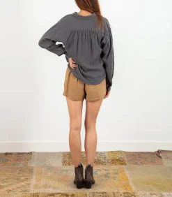 Short Starla En Gaze De Coton Khaki