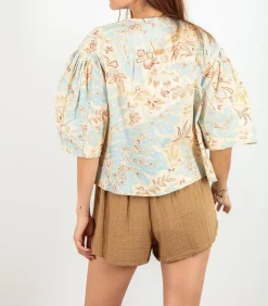 Short Starla En Gaze De Coton Khaki