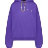 Sweat A Capuche Avec Collier De Perles Violet