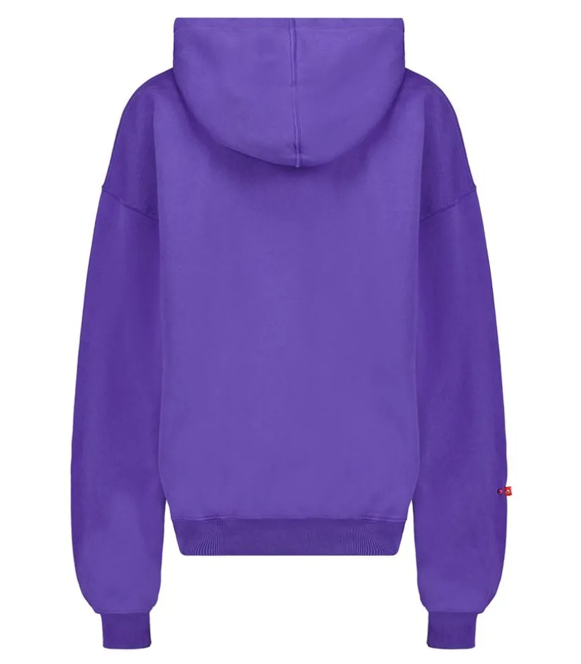 Sweat A Capuche Avec Collier De Perles Violet