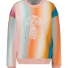 Sweat-Shirt Ombre Stripe Mushroom