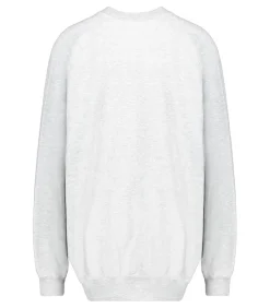 Sweat-Shirt Vintage Brode Love Light Gris