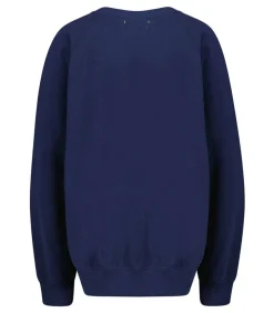 Sweat-Shirt Vintage Brode Love And Light Bleu Nuit