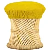 Tabouret Cordou Velours Cotele Jaune