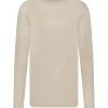Tee-Shirt Homme Manches Longues Couture Centrale Dos Taupe Grey