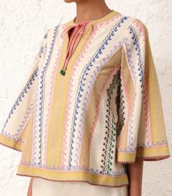 Top August Embroidered