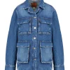 Veste Utilitaire En Jean Alden Artic Blue