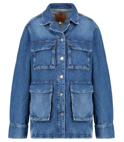 Veste Utilitaire En Jean Alden Artic Blue