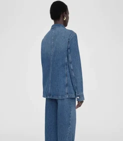 Veste Utilitaire En Jean Alden Artic Blue